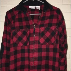 Plaid zip up jacket